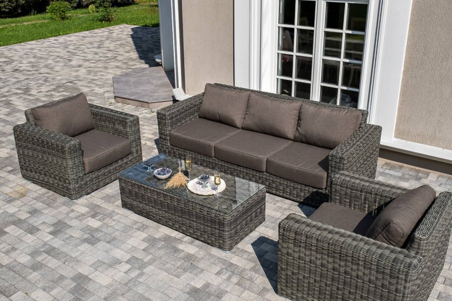 Диван из искусственного ротанга Боно grafit 4sis