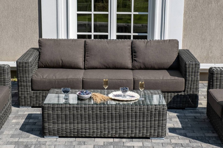 Диван из искусственного ротанга Боно grafit 4sis