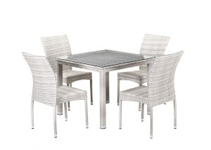 Комплект мебели из искусственного ротанга T257A/Y380-W85-90x90 4Pcs Latte Афина