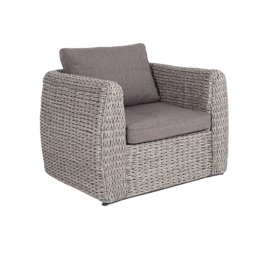 Кресло Кальяри из искусственного ротанга гиацинт gray 4sis