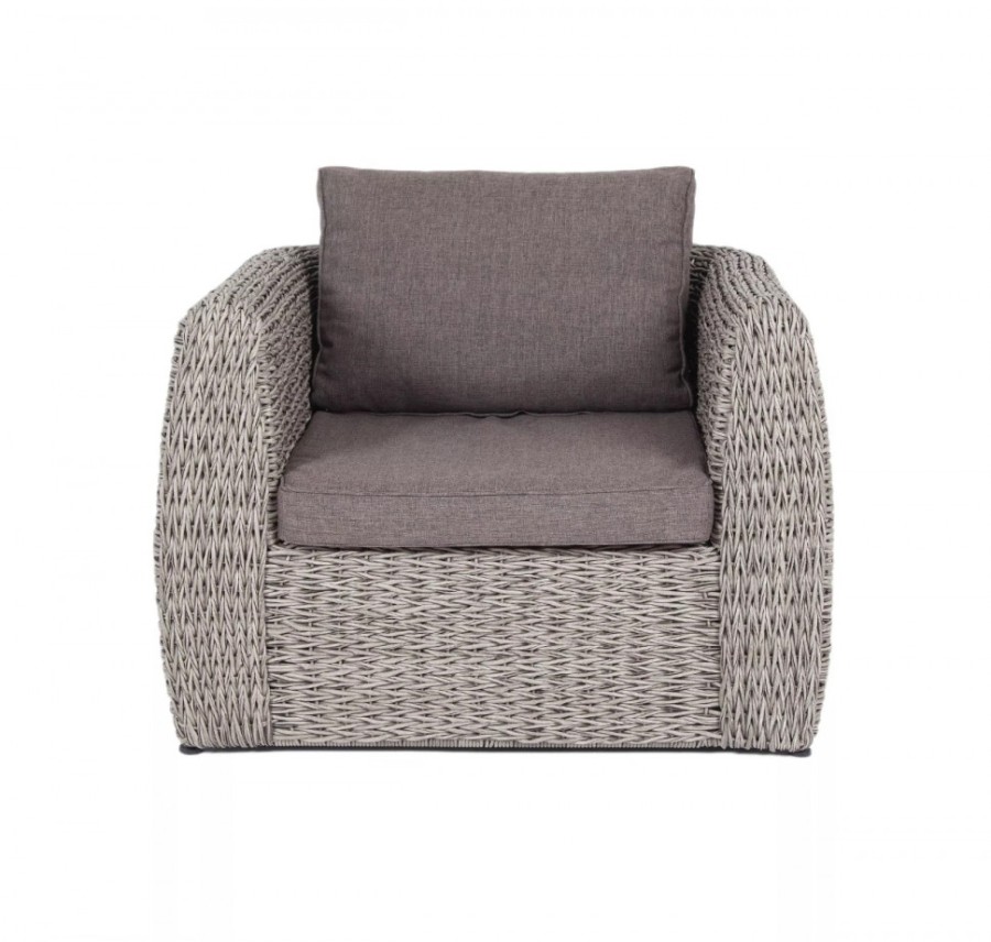 Кресло Кальяри из искусственного ротанга гиацинт gray 4sis