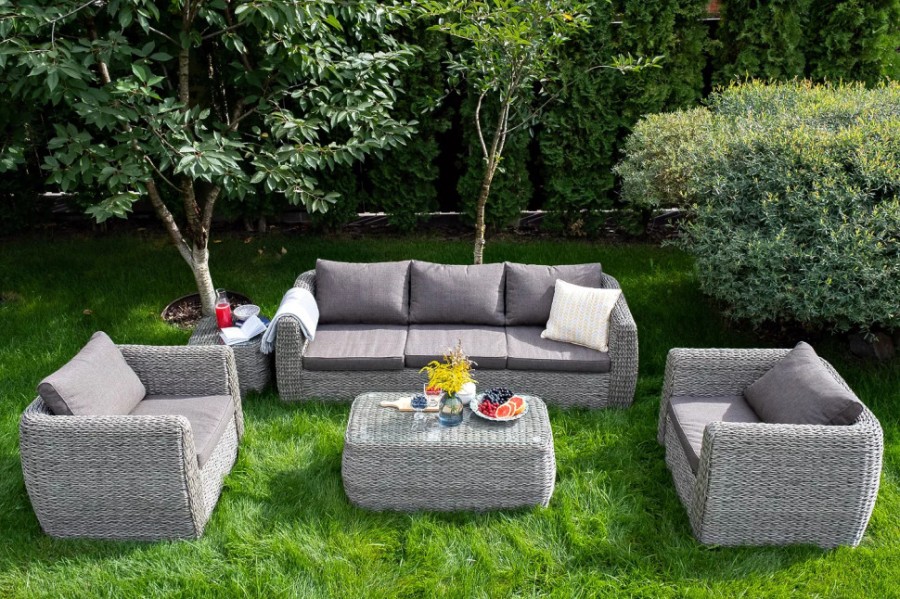 Кресло Кальяри из искусственного ротанга гиацинт gray 4sis