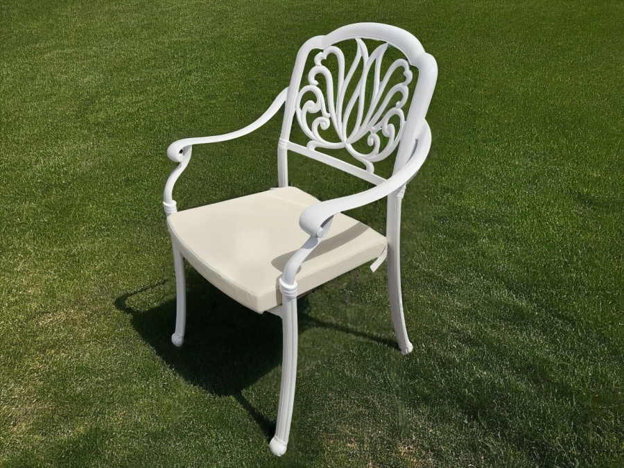 Комплект мебели из литого алюминия Geneva 4 White Кит Маркет