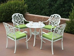 Комплект мебели из литого алюминия Geneva 4 White Кит Маркет