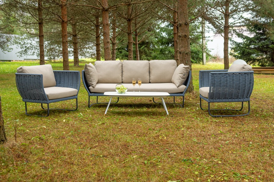 Лаунж-зона 5-местная из роупа Фиджи, синий 4sis