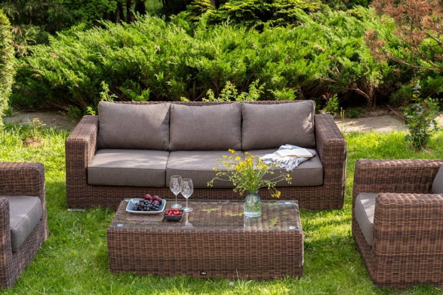 Диван из искусственного ротанга Боно brown 4sis