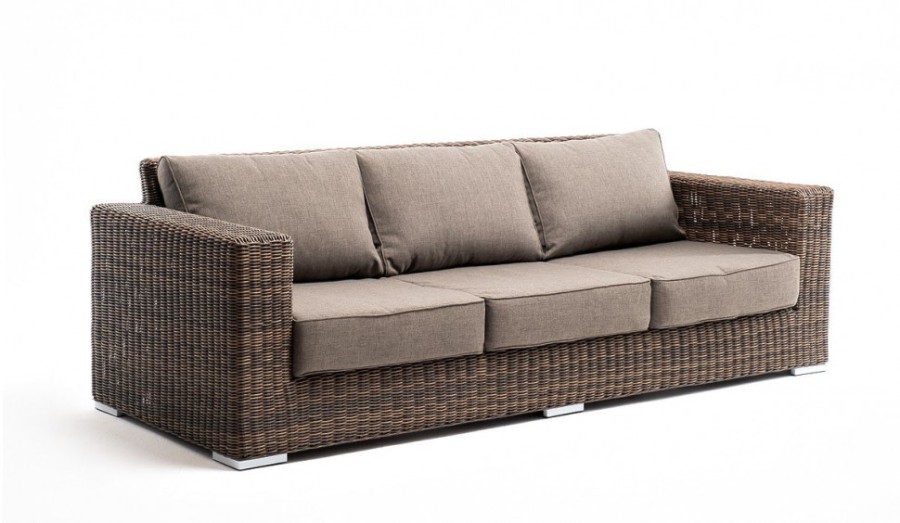 Диван из искусственного ротанга Боно brown 4sis