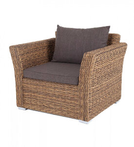 Кресло из искусственного ротанга гиацинт Капучино 4sis