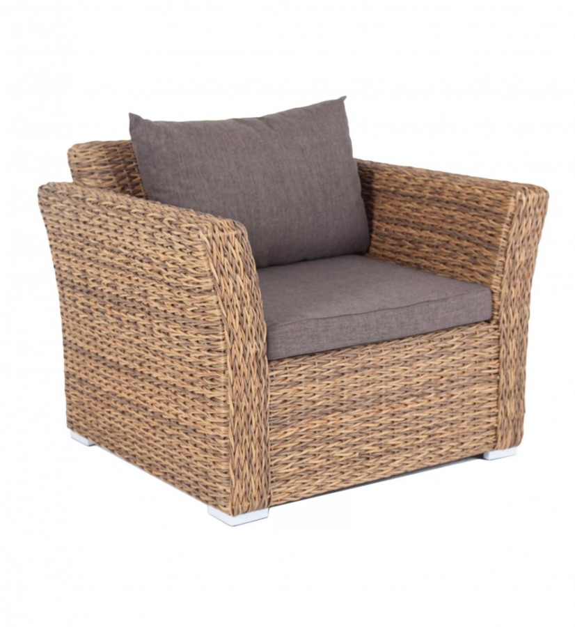 Кресло из искусственного ротанга гиацинт Капучино 4sis