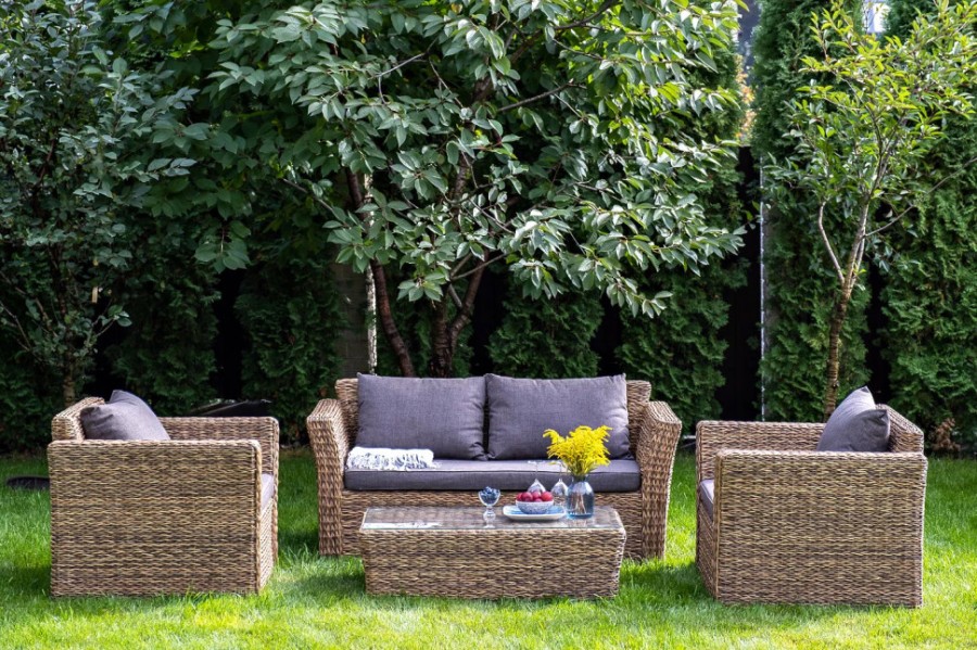 Кресло из искусственного ротанга гиацинт Капучино 4sis