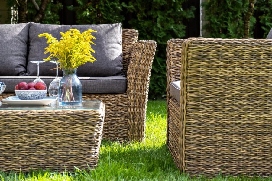 Кресло из искусственного ротанга гиацинт Капучино 4sis