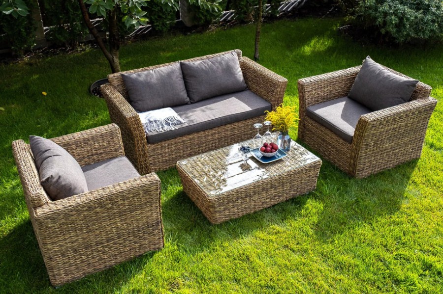 Кресло из искусственного ротанга гиацинт Капучино 4sis