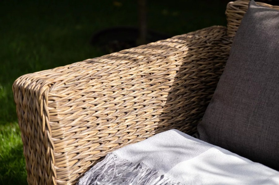 Кресло из искусственного ротанга гиацинт Капучино 4sis