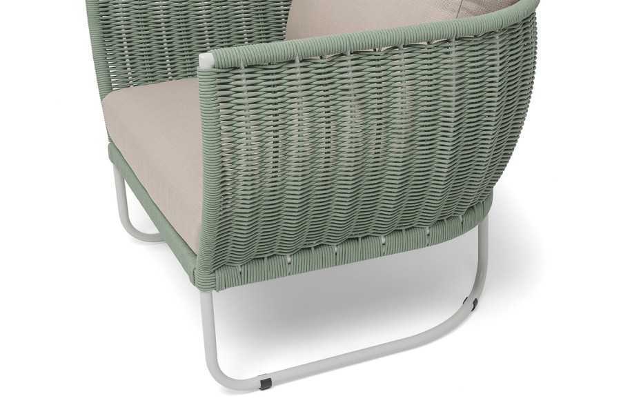 Диван 3-местный из роупа Фиджи, зеленый 4sis