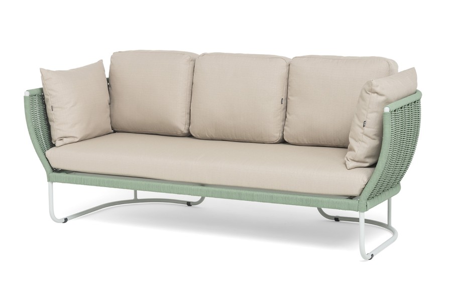Диван 3-местный из роупа Фиджи, зеленый 4sis