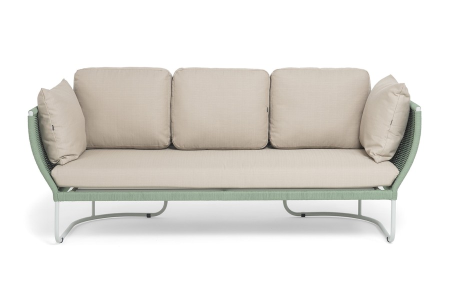 Диван 3-местный из роупа Фиджи, зеленый 4sis