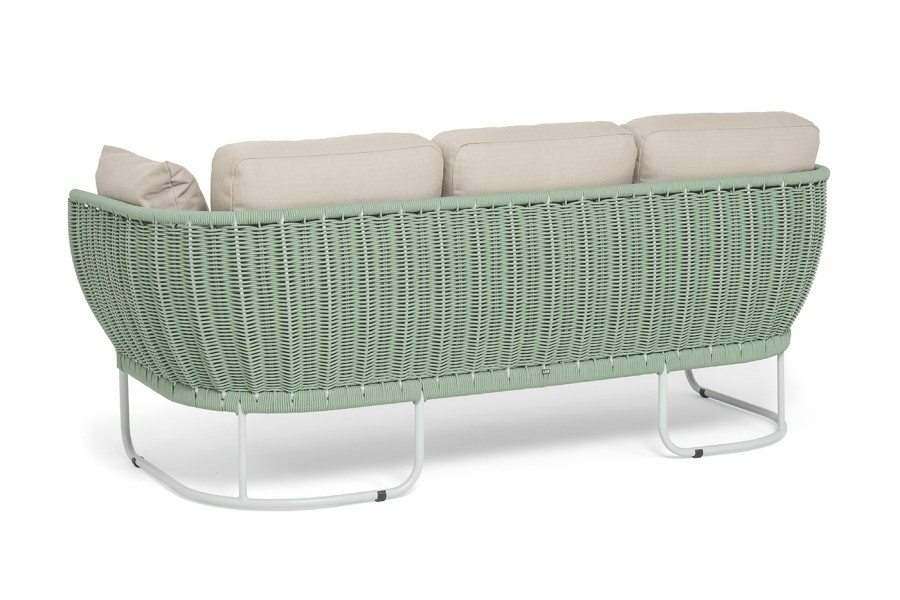 Диван 3-местный из роупа Фиджи, зеленый 4sis