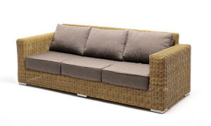 Диван из искусственного ротанга Боно соломенный 4sis