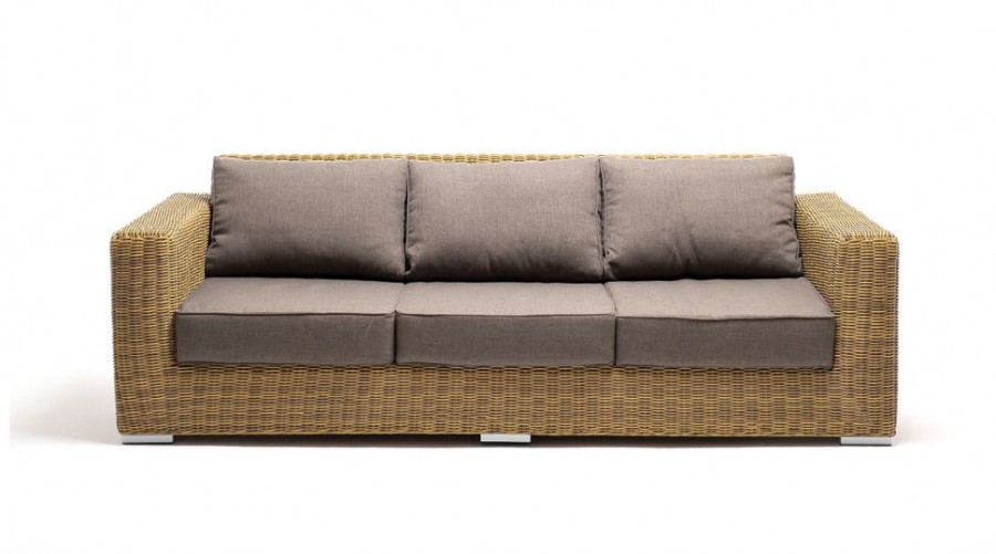 Диван из искусственного ротанга Боно соломенный 4sis