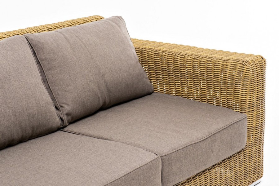 Диван из искусственного ротанга Боно соломенный 4sis