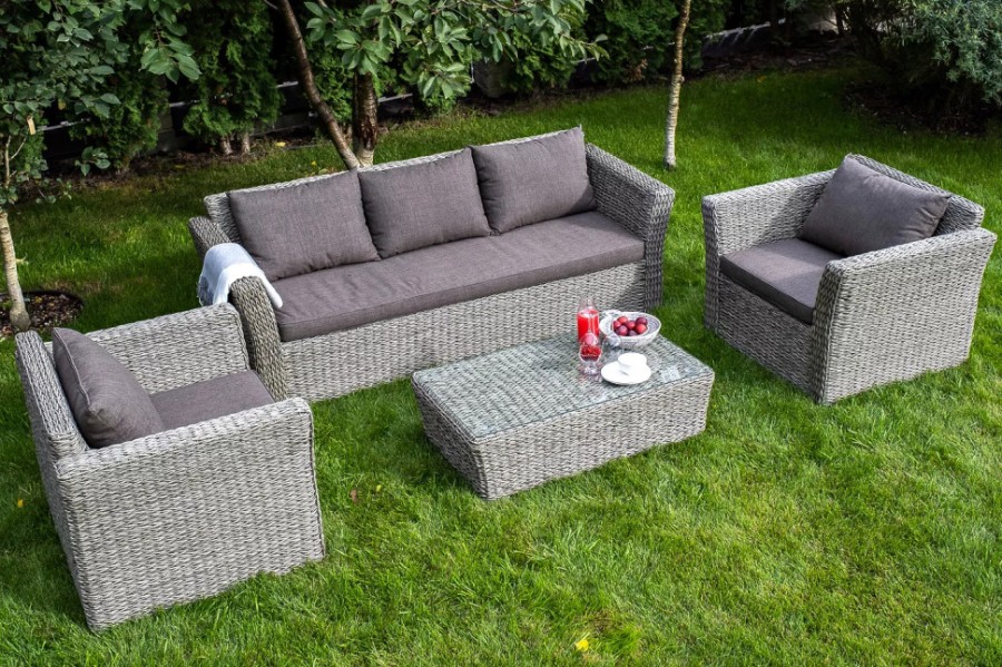 Кресло из искусственного ротанга гиацинт Капучино Graphite 4sis