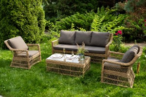 Лаунж зона из искусственного ротанга Гранд Латте 4sis