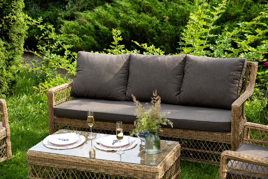 Лаунж зона из искусственного ротанга Гранд Латте 4sis