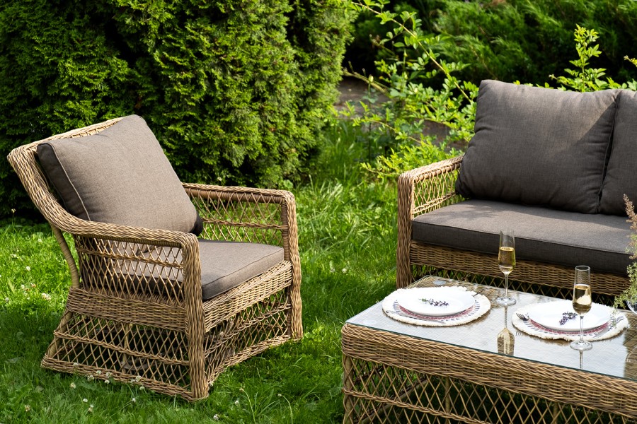 Лаунж зона из искусственного ротанга Гранд Латте 4sis