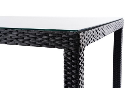 Плетеный стол MILANO 150 см черный Joygarden