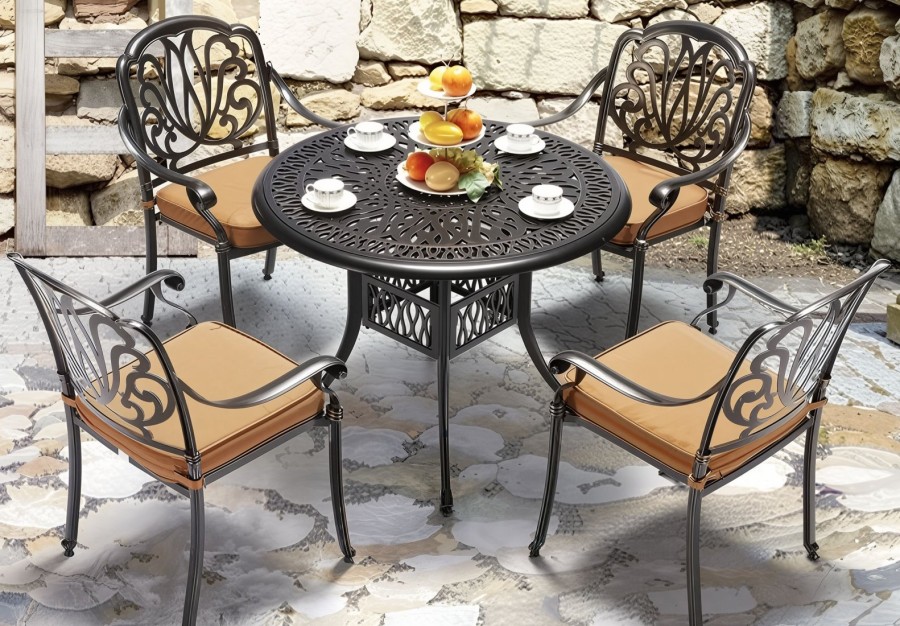 Набор мебели из литого алюминия Palermo 4 bronze Кит Маркет