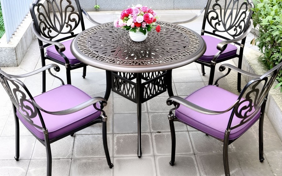 Набор мебели из литого алюминия Palermo 4 bronze Кит Маркет