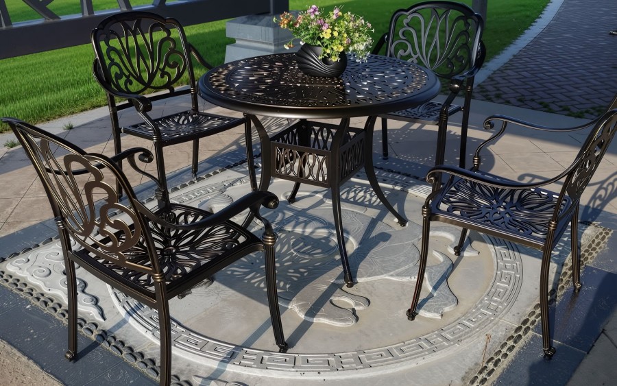 Набор мебели из литого алюминия Palermo 4 bronze Кит Маркет