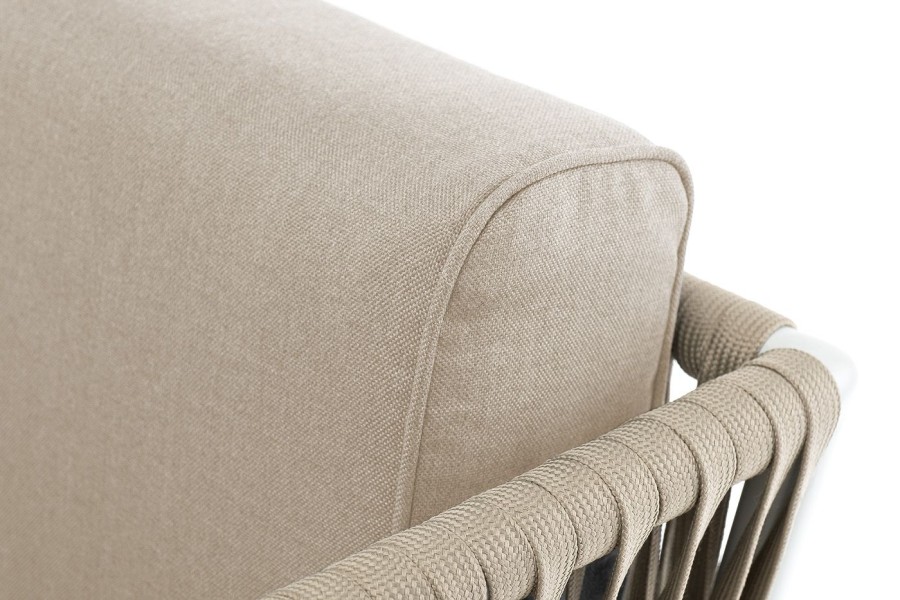 Плетеное кресло Касабланка из роупа серо-коричневый, бежевый 4sis