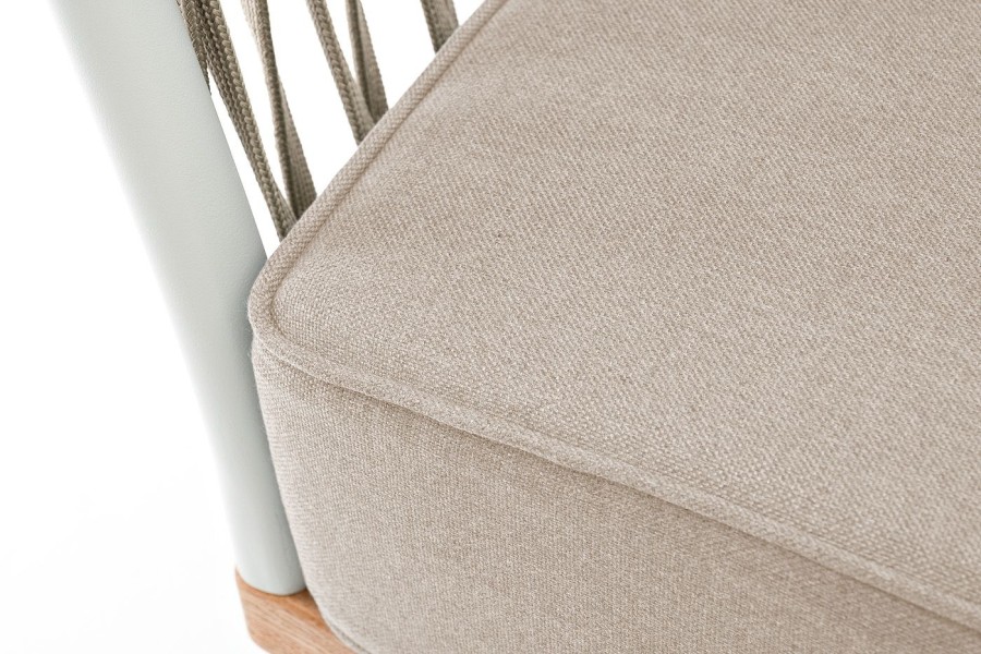 Плетеное кресло Касабланка из роупа серо-коричневый, бежевый 4sis