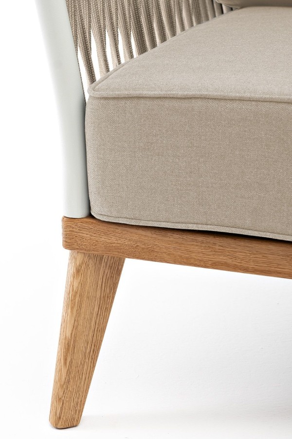 Плетеное кресло Касабланка из роупа серо-коричневый, бежевый 4sis