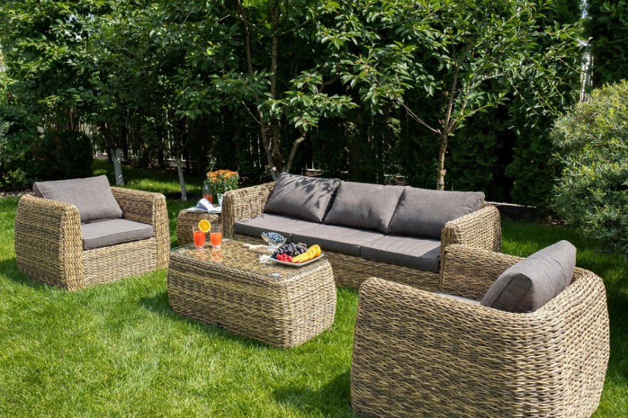 Диван Кальяри из искусственного ротанга гиацинт 4sis