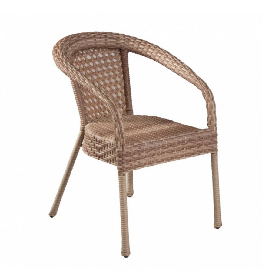 Комплект DECO 6 с круглым столом, светло-коричневый Aiko