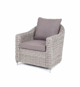 Кресло из искусственного ротанга гиацинт Кон Панна серое 4sis