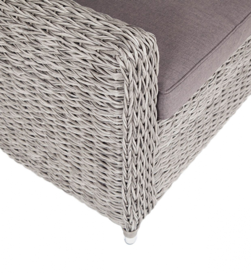 Кресло из искусственного ротанга гиацинт Кон Панна серое 4sis
