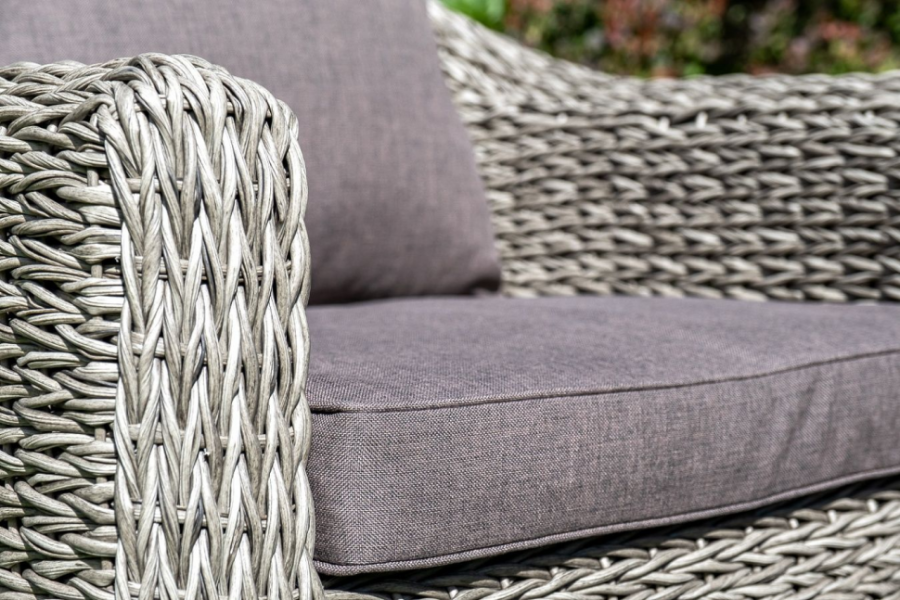 Кресло из искусственного ротанга гиацинт Кон Панна серое 4sis