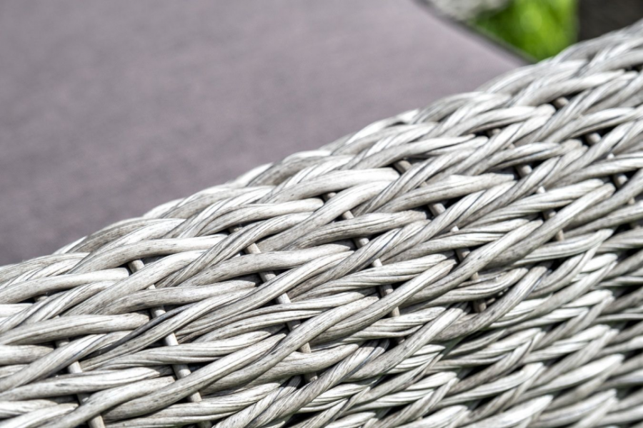 Кресло из искусственного ротанга гиацинт Кон Панна серое 4sis