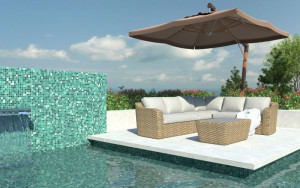 Модульный угловой комплект мебели Премьер Rotang Lux