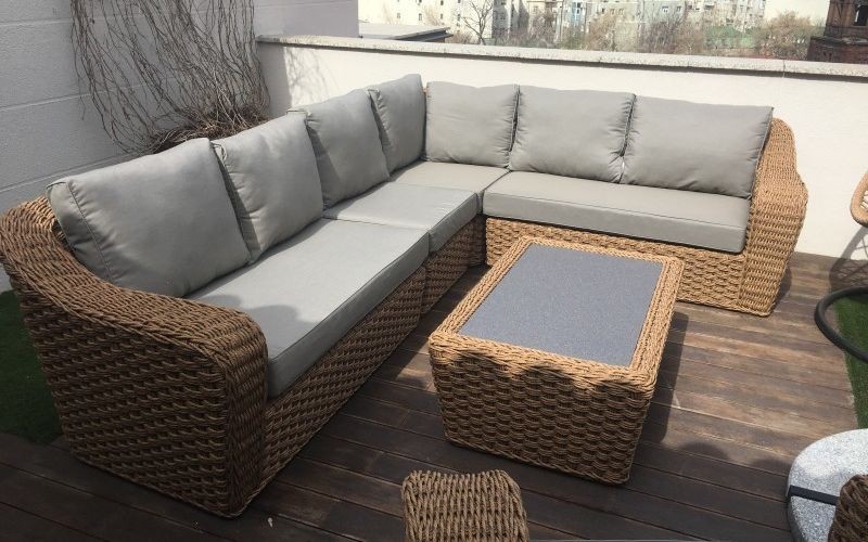 Модульный угловой комплект мебели Премьер Rotang Lux