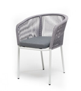 Стул из роупа Марсель бело-серый 4sis