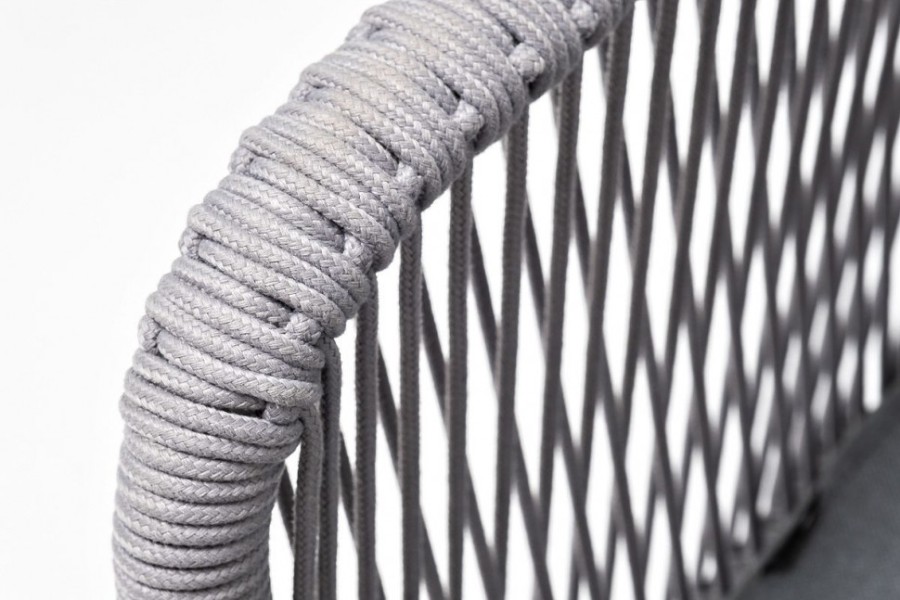 Стул из роупа Марсель бело-серый 4sis