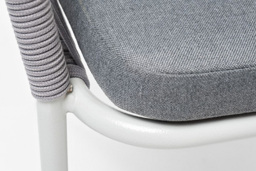 Стул из роупа Марсель бело-серый 4sis