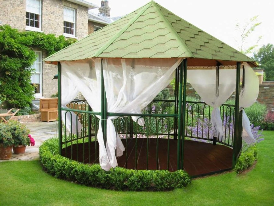 Беседка, крыша мягкая черепица, 10 секций (без пола) Garden