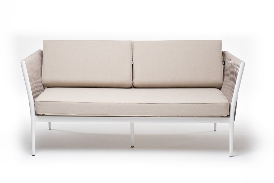 Диван 2-местный Касабланка из роупа, бежевый 4sis