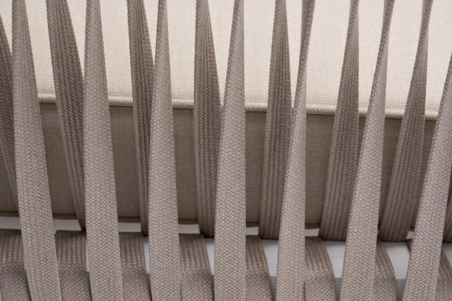 Диван 2-местный Касабланка из роупа, бежевый 4sis