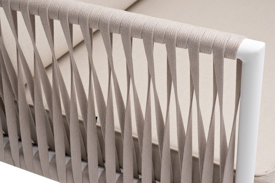 Диван 2-местный Касабланка из роупа, бежевый 4sis